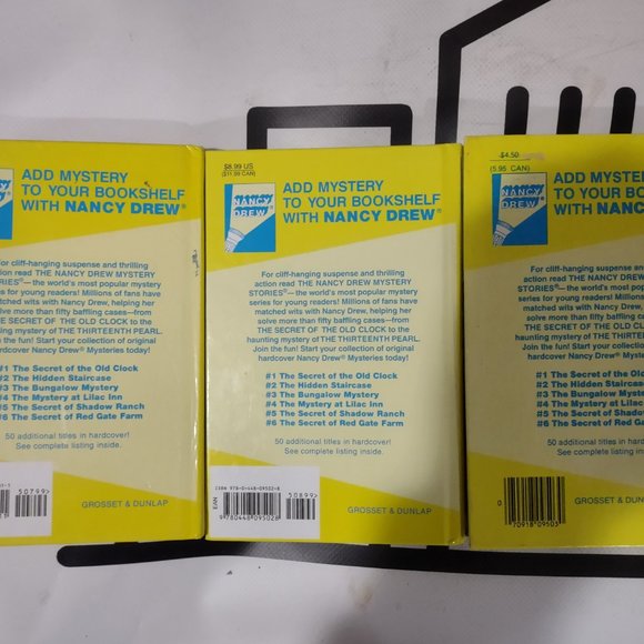 Nancy Drew Mystery Stories #'s 1,2 and 3 by Carolyn Keene 1987 Hardcovers - Picture 2 of 8